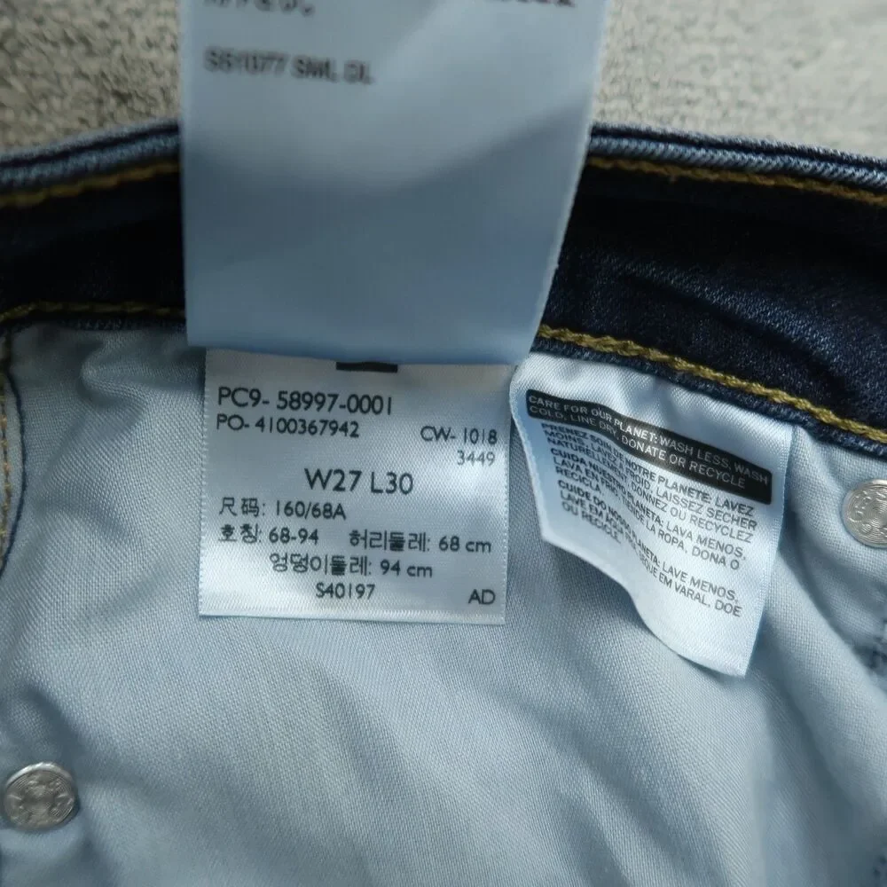 Levi's 711 Jeans Women's Size 27 Blue Low-Rise Skinny Denim Pants 25